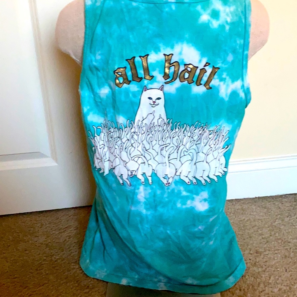PacSun Blue Tie Dye Cat Tank